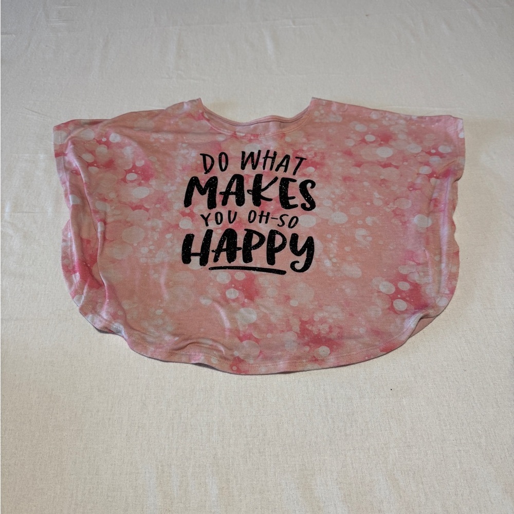Justice Girls Size 8 Pink Graphic Tee‎ with Inspirational Quote